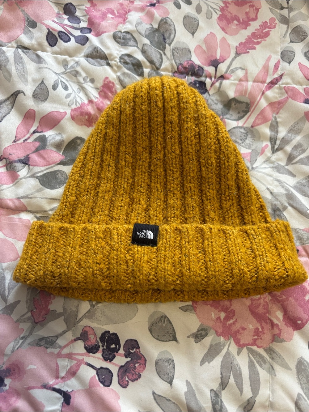 The North Face Mustard Yellow Knit Beanie